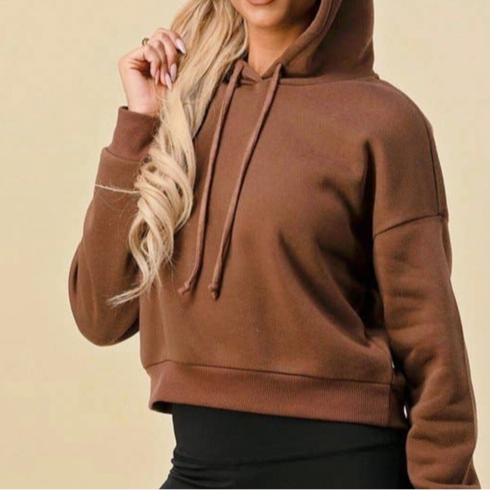 Cropped Brown Hoodie